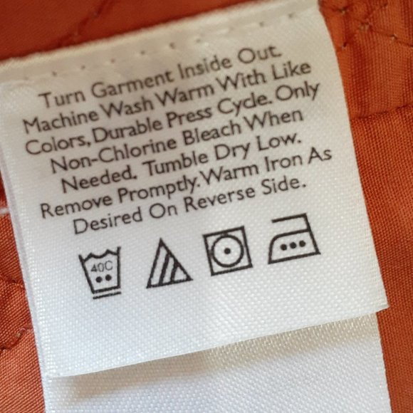 Eddie Bauer Tan Quilted Jacket with Orange Lining - Picture 8 of 14